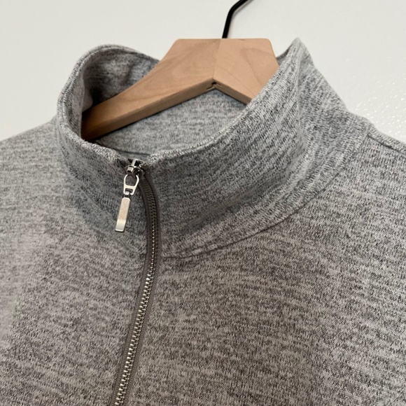 HaVeN WELL WITHIN - Sweater Knit Gray Half Zip Pull Over Sweater Top - Medium - Picture 7 of 9